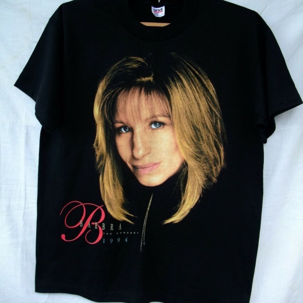 🆕VINTAGE BARBARA STREISAND THE CONCERT 1994 SHIRT SIZE LARGE🖤👚👕🎤🎶🎵🎼🇺🇸